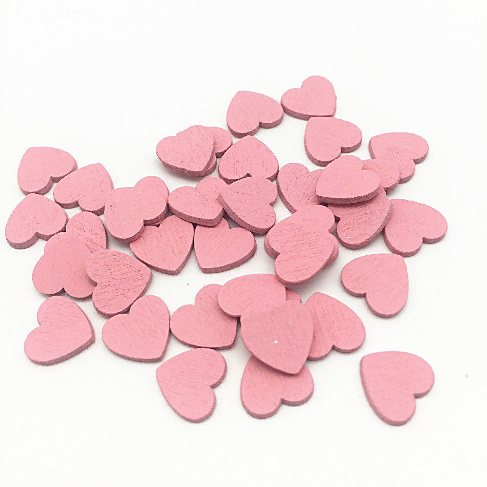 Party Decor DIY Wedding Ornaments Wooden Chips Confetti Slices Wood Crafts Hearts Shaped