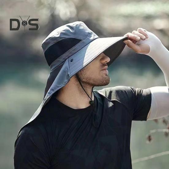 Летняя шляпа с защитой от ультрафиолета для мужчин и женщин, шляпа-ведро с козырьком, защитой шеи и лица, широкополая шляпа рыбака для рыбалки, кемпинга, пешего туризма