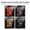 PU Leather Car Seat Back Organizer Universal Backseat Hanging Storage Bag Protector Auto Cup Mobile Phone Tissue Pockets Holder