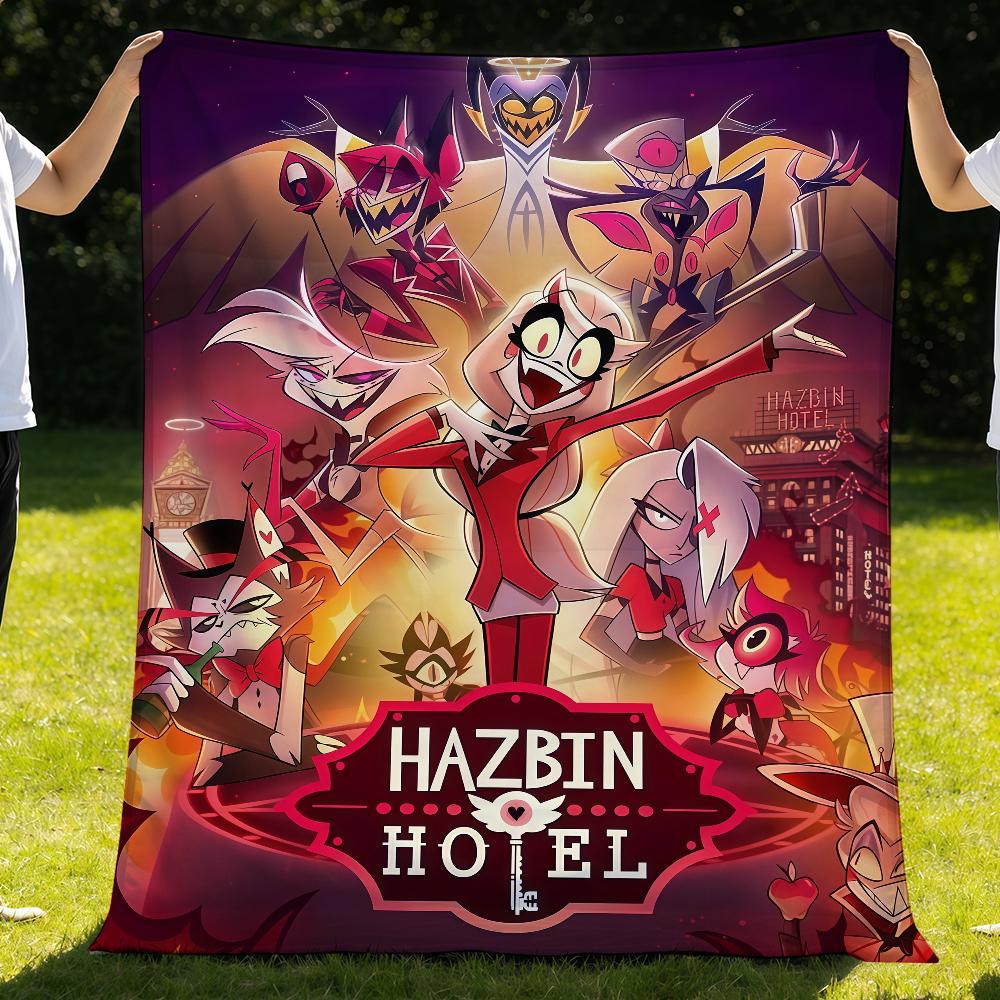 H-HotelS-ES Плед H-HazbinS-ES Плед Супер Уютный Плюшевый Гостиная Диван Диван Детские Подарки на День Рождения