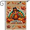 Thanksgiving Turkey Garden Ags 12X18 Inch Double Sided,Fall Garden Ag Small JJE DDI GGX