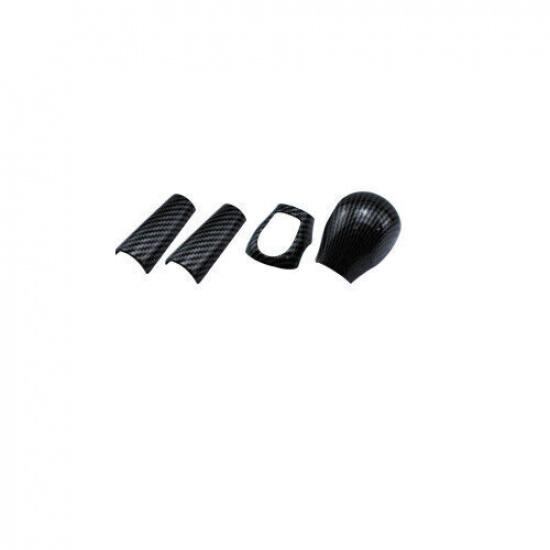 Carbon Fiber ABS Central Console Gear Shift Knob For Benz Smart Fortwo 15-