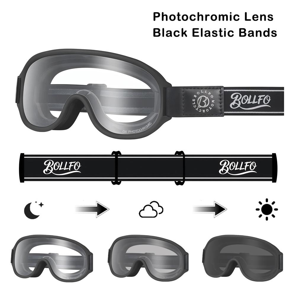 Photochromic Motocross Goggles Fit Small Helmet Polarized Anti Fog Motorcycle Goggles UV400 Moto Glasses for Dirt Bike Off Road