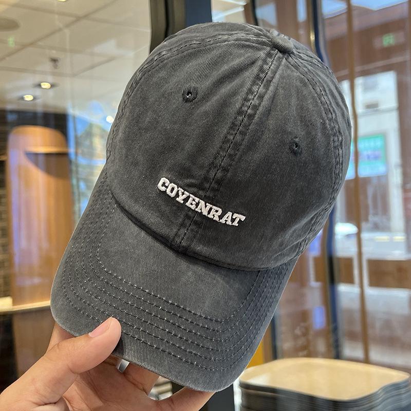 New embroidered baseball cap big head circumference wide brim hat children show their faces small pure cotton versatile casual cap men