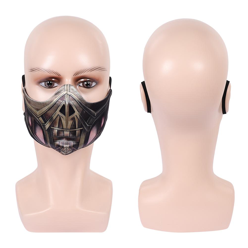 Fancy Dress MK2 Scorpion Mask Cosplay For Men Headwear Movie Mortal Kombat 2 Man Costume Accessories Halloween Male Prop