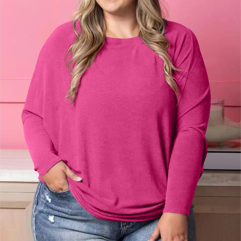 Женская модная повседневная однотонная блузка оверсайз с длинным рукавом свободного кроя