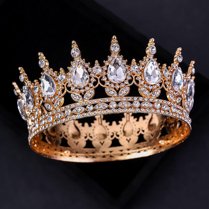 Baroque Crystal Tiaras and Crowns Headband Rhinestone Prom Diadem Crown Bridal Wedding Hair Accessories Jewelry Crown Tiara Gift