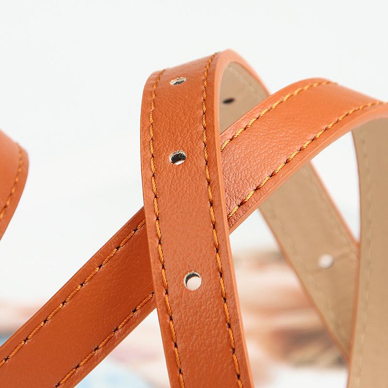 1Pcs 2.4X104Cm Women Belts Pu Leather Simple Metal Buckle Belt Girls Dress Jean Pants Waistband Belts For Lady Luxury Designer Brand