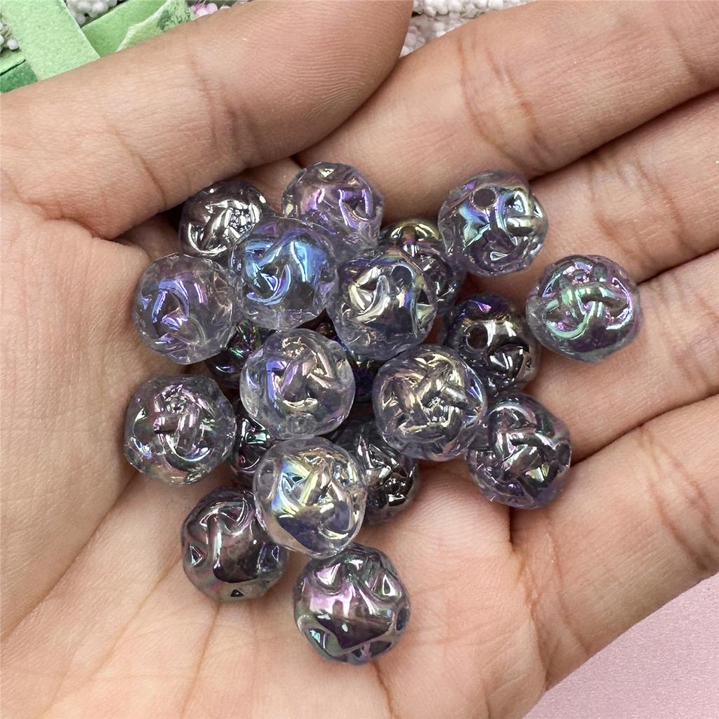 11.2mm Craft DIY DIY Beading Accessory Round Beads Jelly Colored Acrylic Charms Jewelry Making For Necklace Earrings Making Handmade Material Sugar