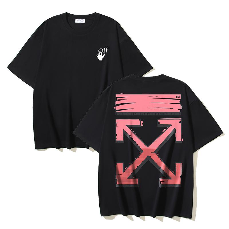 Off-White Летняя новинка 2026 года, футболка с коротким рукавом с принтом в виде граффити и стрелок, для мужчин и женщин