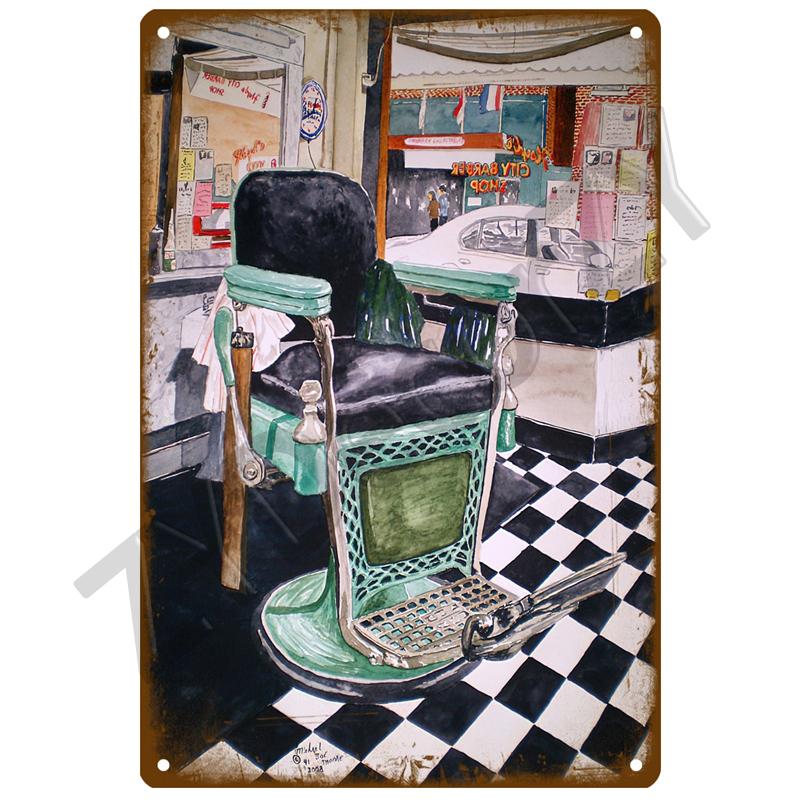 Vintage Home Decor Tin Sign Barber Shop Metal Sign Poster Bar Pub Retro Plaque Haircut and Shave Beard Iron Paintings Art Plates