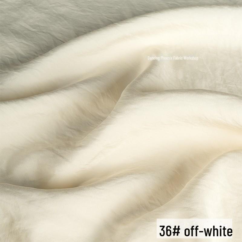 Ретро-песочная матовая медно-аммиачная шелковая ткань - неэластичный материал для верха/юбки Hazy Frost