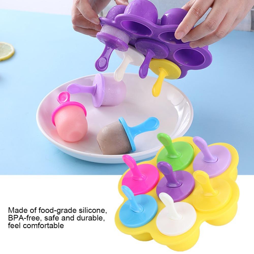 Reusable Silicone Popsicle Molds BPA Free DIY Mold Silicone Ice Cream Molds Kids Ice Cream