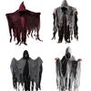 Black Red Cape Robe Men Women Halloween Cosplay Costume Clubwear Death Vampire Ghost Wizard Cloak Stage Unisex Bata Hombre
