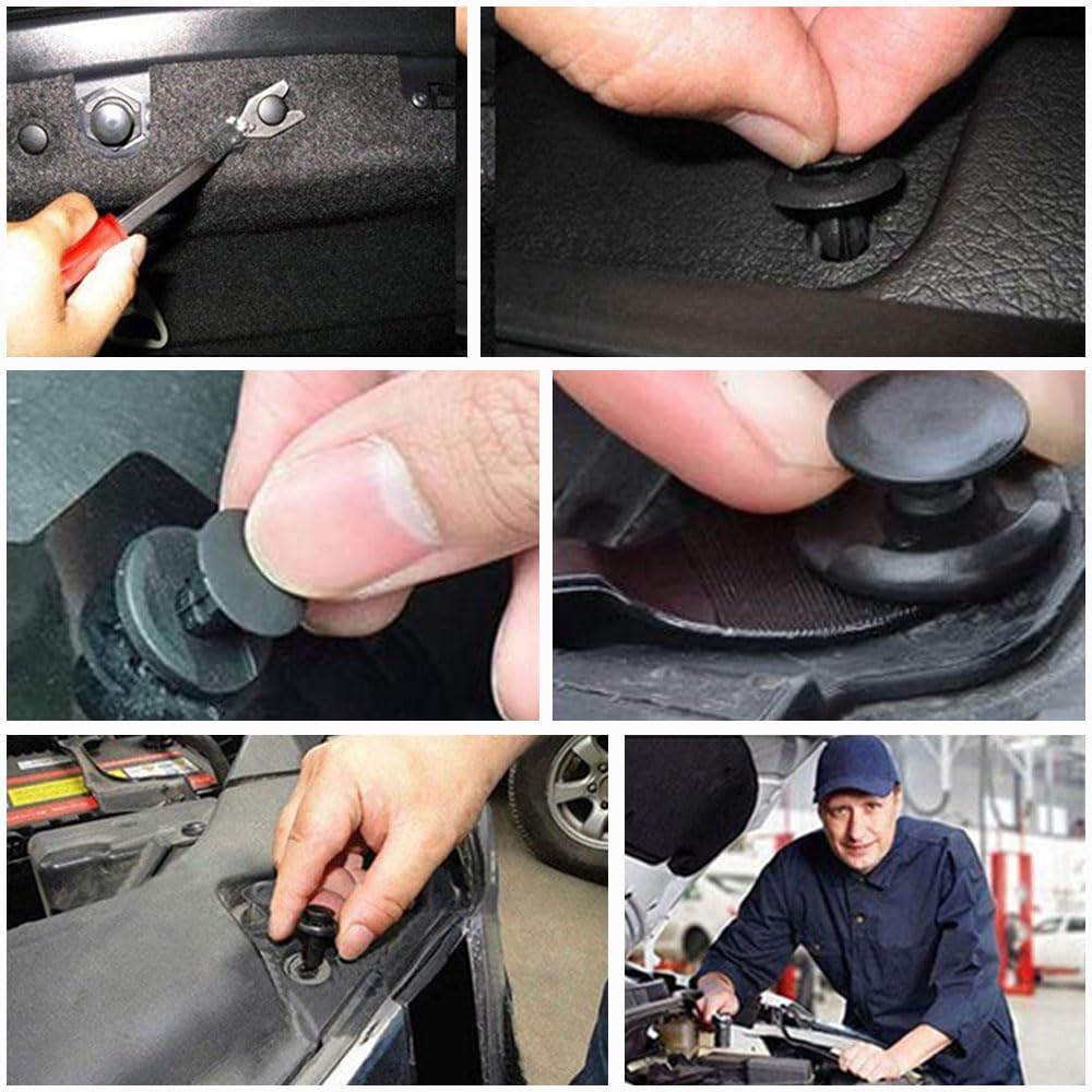 Samcos Автомобильные заклепки Push Rivets Набор из 665 16 видов Push-in Пластиковые Push Push Rivets Инструмент для снятия Замена панели Облицовка Отслаивание Автомобильные заклепки