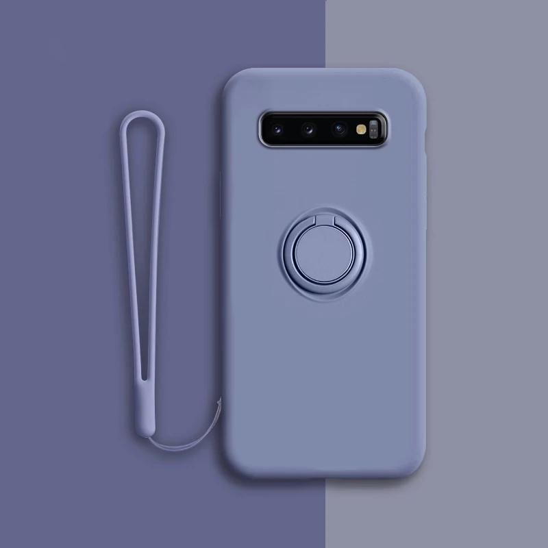 Мягкий силиконовый чехол для Samsung Galaxy S10 Plus S21 S20 FE Ultra S Note 20 9 10 S9 S8 S10E E Note20 Note9 крышка с кольцом-держателем и подставкой