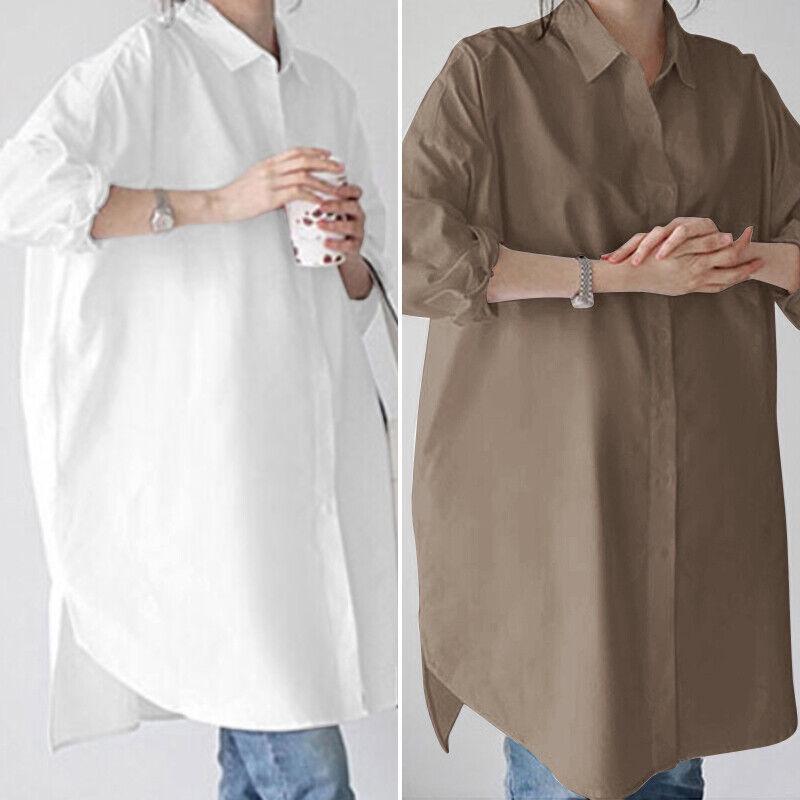 2024 Women's Long Sleeve Loose Casual Irregular Shirt
