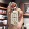 TPU Key Fob Cover with Bling Lanyard for Key Fob Cover For Peugeot 207 307 308 407 3008 5008 807 Expert Partner Citroen C2 C3