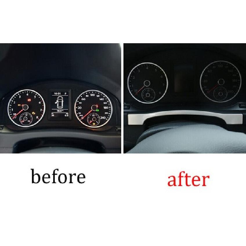 For Volkswagen Tiguan 2010-2016 Dashboard Panel Strip Cover Trim Silver Steel