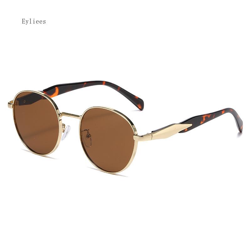 Винтажные круглые панк солнцезащитные очки женские модные градиентные очки мужские трендовые металлические солнцезащитные очки UV400