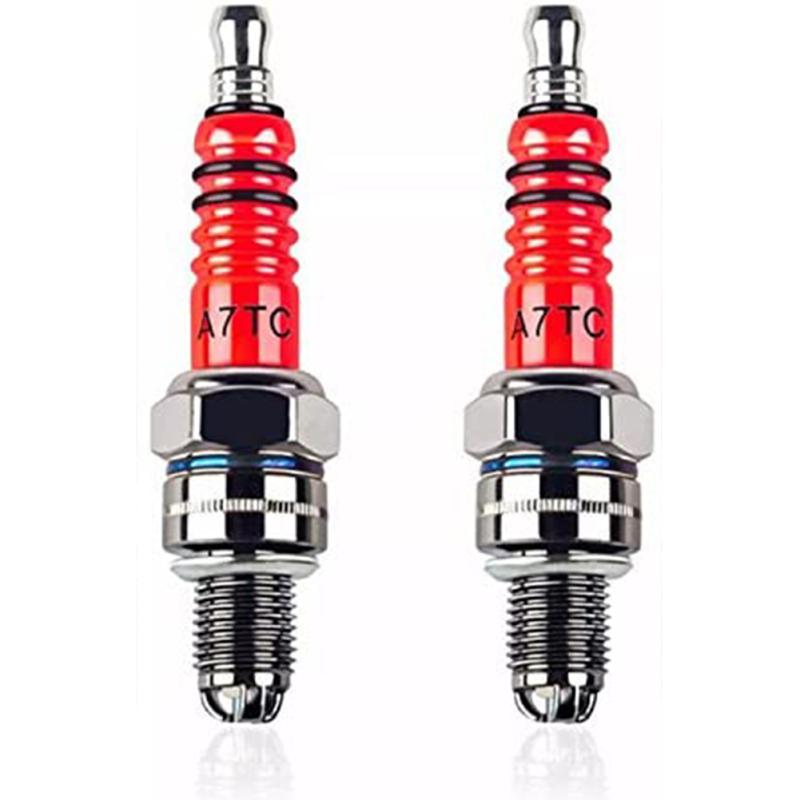 3pcs Ceramic Motorcycle Spark Plug Triple Electrode High Temperature Resistance Corrosion