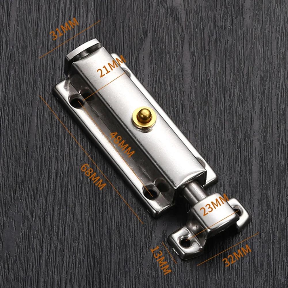 Self-Elastic Latch Button Door Latch Bolt Lock Stainless Steel Spring Bounce Door Window Automatic Sliding Bolt Hardware
