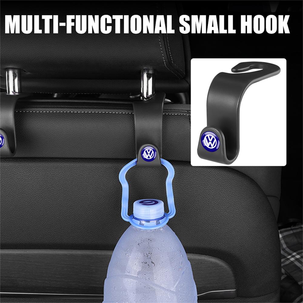 For Volkswagen n12/4pcs ABS Car Interior Seat Headrest Back Hanger Storage Hooks Valve Cap For VW R32 Golf Beetle EOS GTI Tiguan Passat Jetta MK4