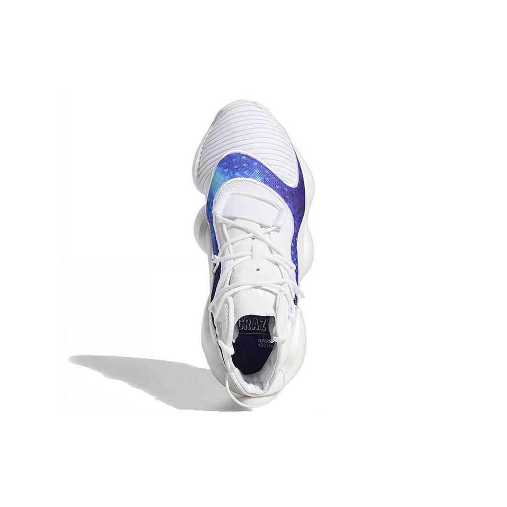 adidas Оригинальные Crazy BYW J Амортизация Высокие Детские Баскетбольные Кроссовки Бело-Синие Подростковые CG6755