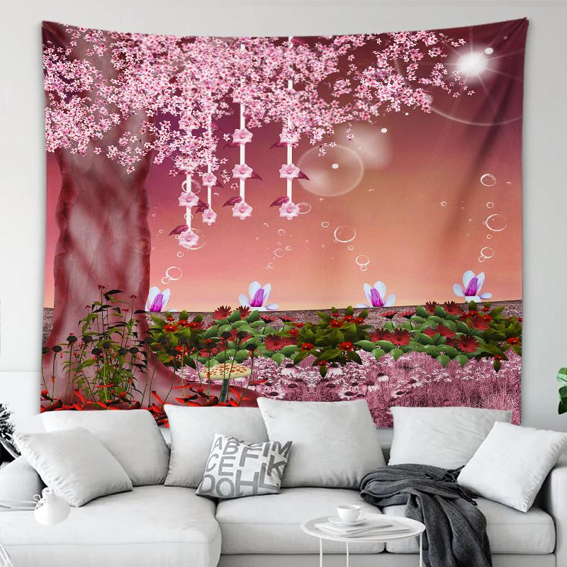 Украшение дома гобелен красивая серия вишни с принтом гобелен праздничные украшения 230x180 см