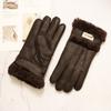 Winter Warm Sheepskin Fur Gloves Men's Thickened Windproof and Cold-Proof Outdoor Riding Sheep Leather Wool Finger Gloves