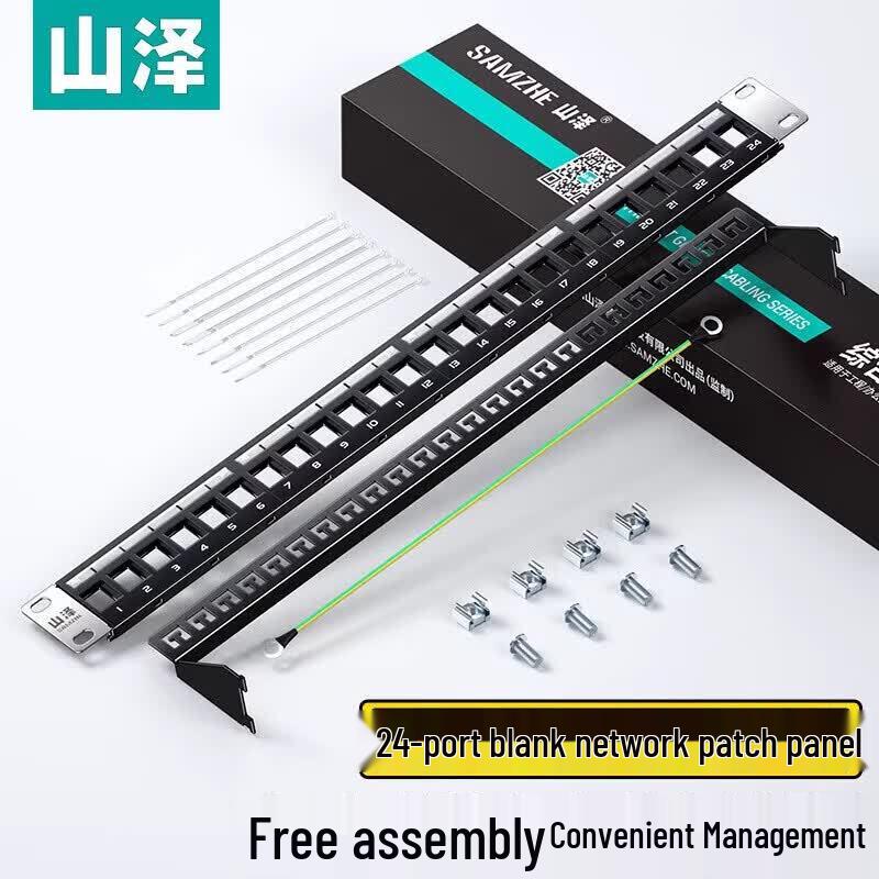 SAMZHE CAT6 24-Port Gigabit Network Patch Panel