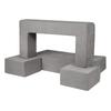 Modular Kids Play Couch 4Pcs DIY Creative Child Sectional Sofa Dark Grey