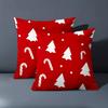 1 шт. Рождественские красные подушки с елкой и леденцом, полиэстеровая наволочка, декоративная подушка для дивана, подушка для изголовья
