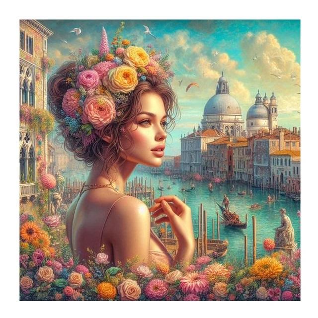 DIY 5D алмазная живопись Фэнтези цветок женщина полный круглый квадратный алмаз вышивка мозаика наборы крестиков для домашнего декора подарок