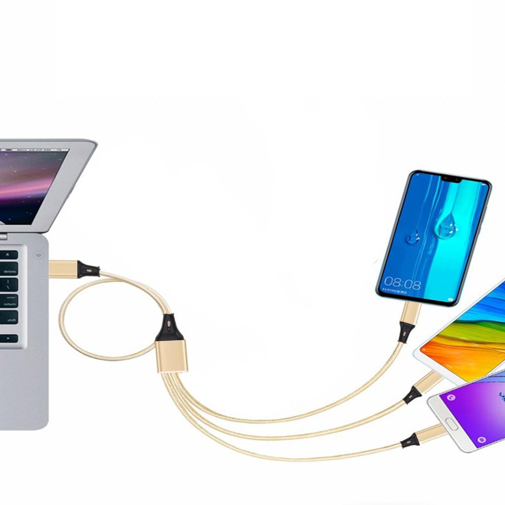 USB-кабель для множественной зарядки 3 в 1, несколько зарядных кабелей для телефонов, USB C Мульти-кабель с Type C MicroUSB для телефонов, планшетов