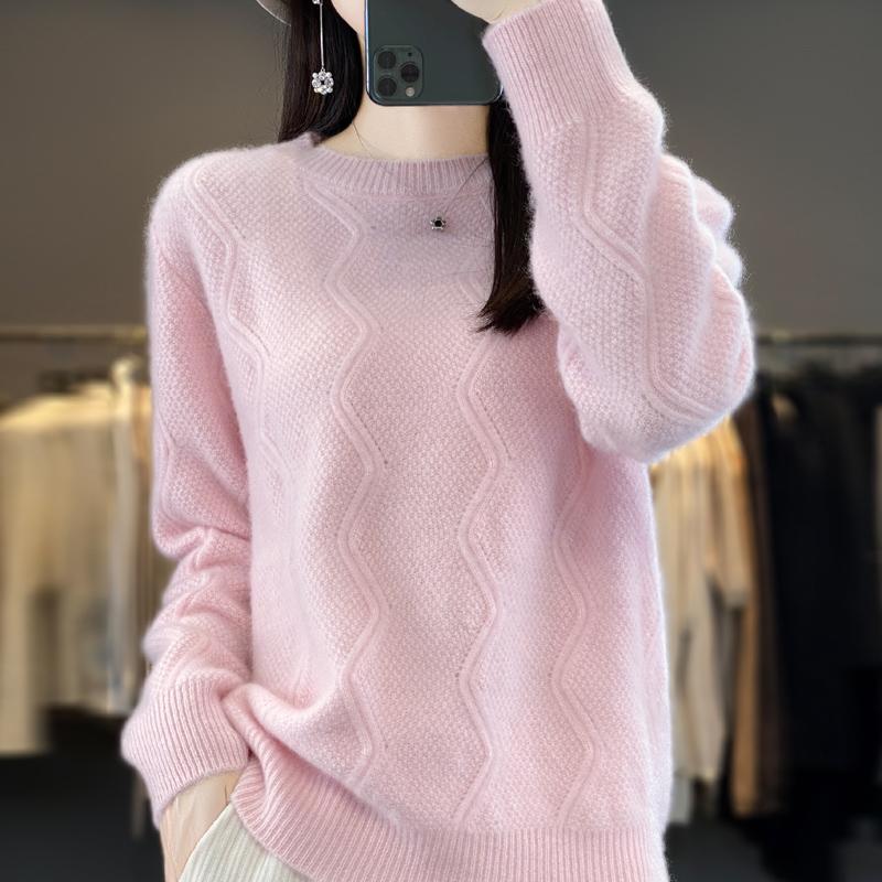 Женский кашемировый свитер Qinghe кашемир 30% кашемир 70% шерсть осенне-зимний кашемировый толстый пуловер мягкий и теплый