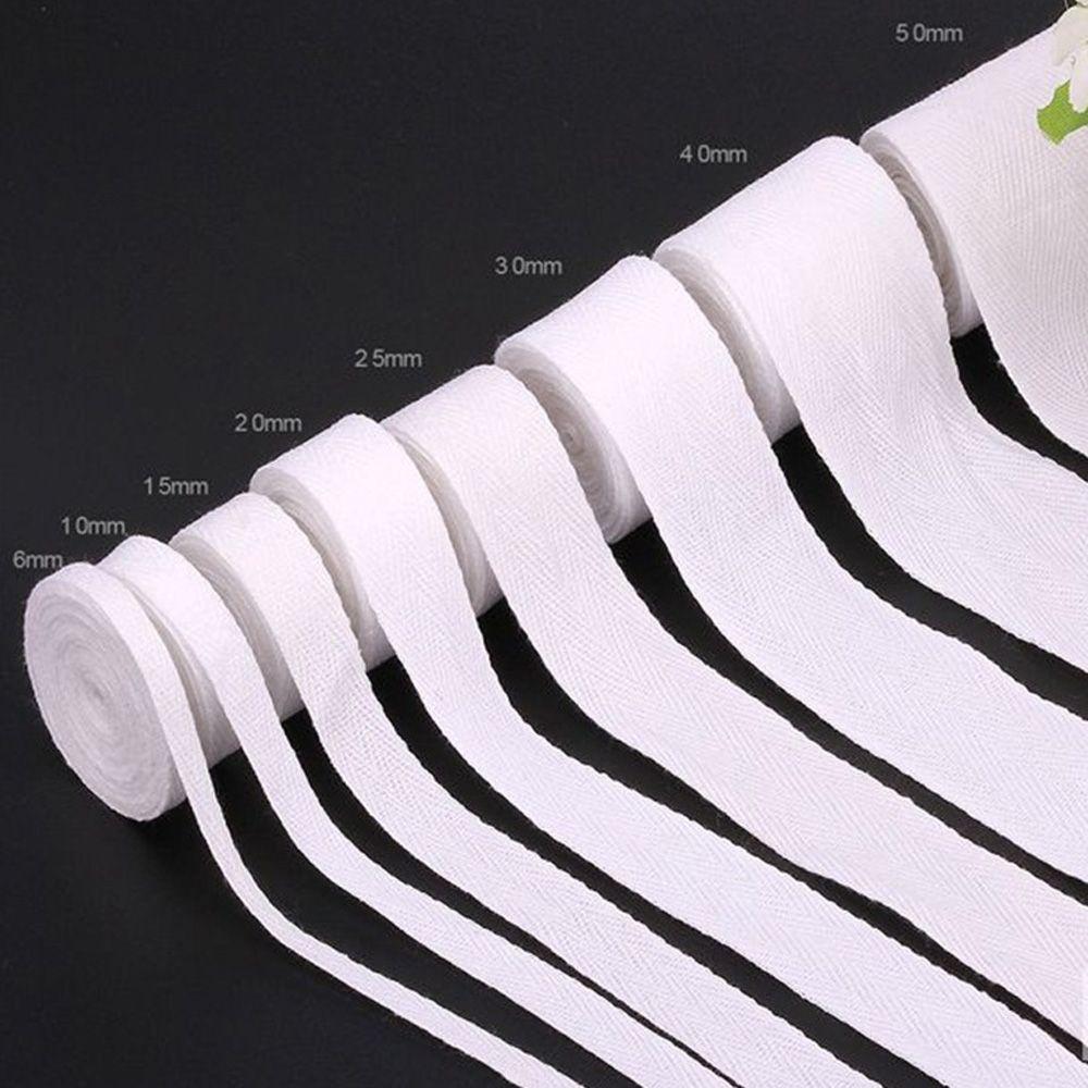 50M Cotton Bias Binding Tape Roll Sewing Trims Craft Edging Ribbon Trimming 1-5cm Wide Herringbone Fabric Crafts DIY