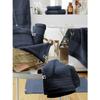 Lot de 2 gants de toilette Garance bleu minuit 15 x 21 cm