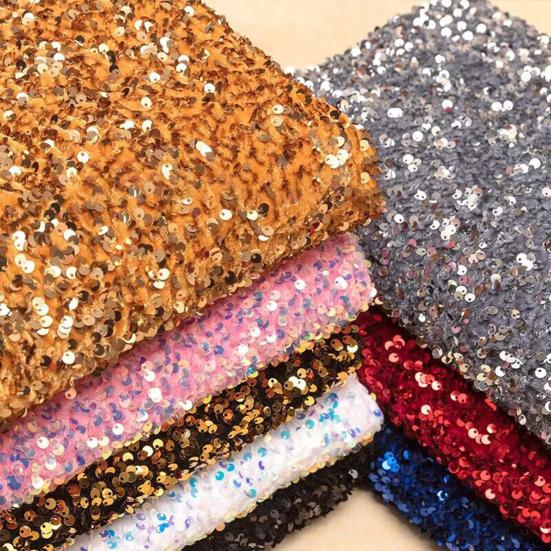 Christmas Sequin Santa Hat for Adults Unisex Glittery Sparkly Holiday Hat with Fluffy Pompom for New Year Xmas Party Supplies