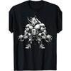 Мужская футболка Rhino Powerlifting Weightlifting Gym Workout, с круглым вырезом, идеально подходит для повседневной носки