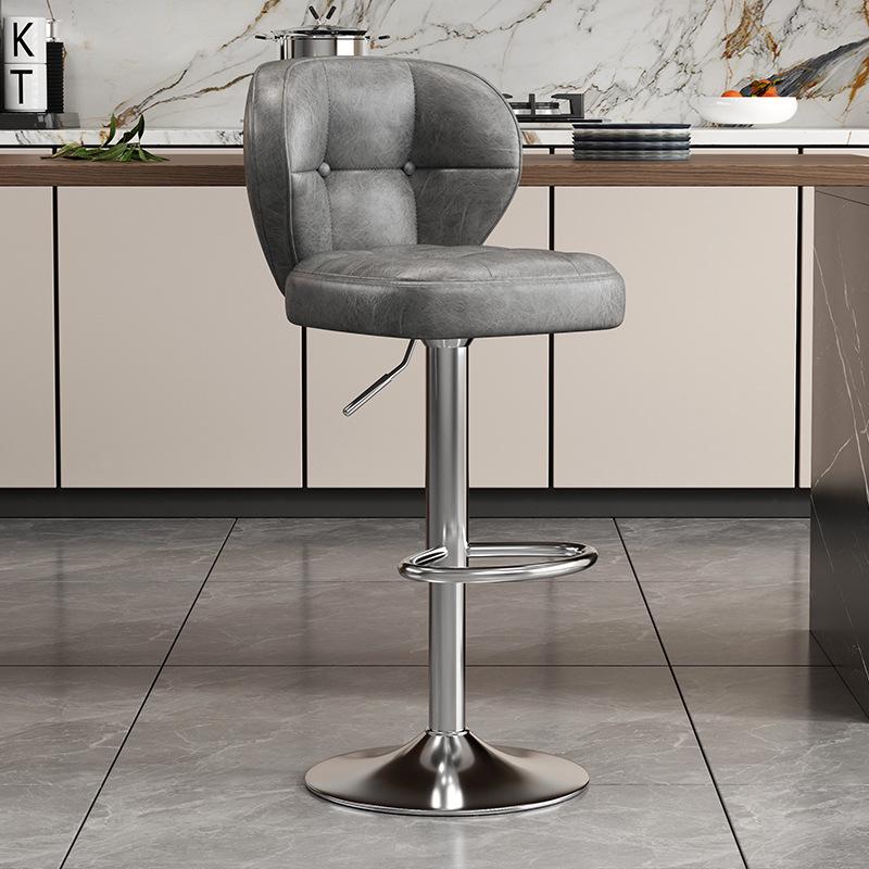 Регулируемый барный стул с высокой спинкой