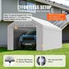 Carport Replacement Canopy Cover Top + Side Wall 6000 x 3000 mm, Garage Tent Shelter Tarp Heavy-Duty Waterproof & UV Protected, Easy Installation with