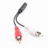 3.5mm RCA Female Connector Stereo Cable Y Plug To 2 RCA Male Adapter 3.5 Audio AUX Socket Connector To Headphone Music