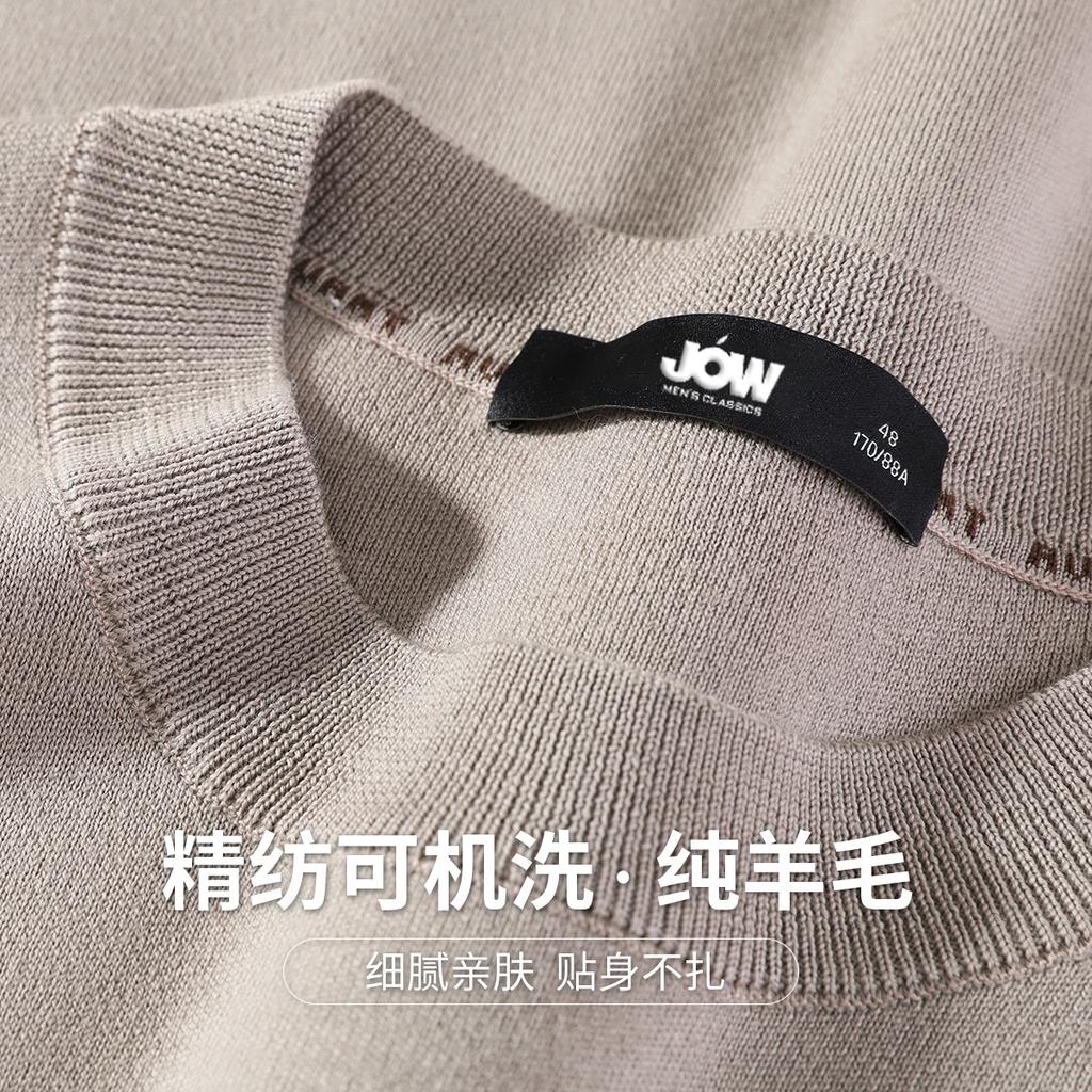[Refined&100% Sheep Wool] Men's wool sweater with thickened and warm autumn and winter, casual knitted sweater