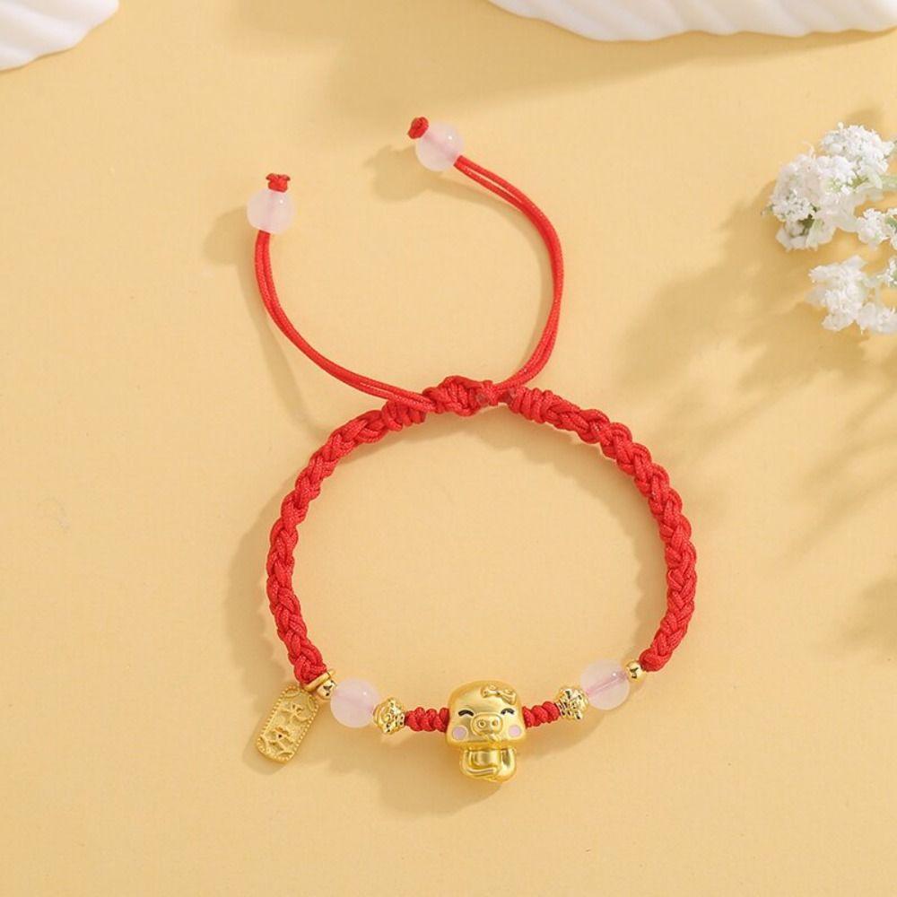 Lucky Rope Snake Animal Bracelet Cartoon Braided Hand Rope Creative Snake Year Bracelet  Men