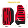 Red Universal NonSlip Automatic Gas Brake Foot Pedal Pad Cover Kit Accessories