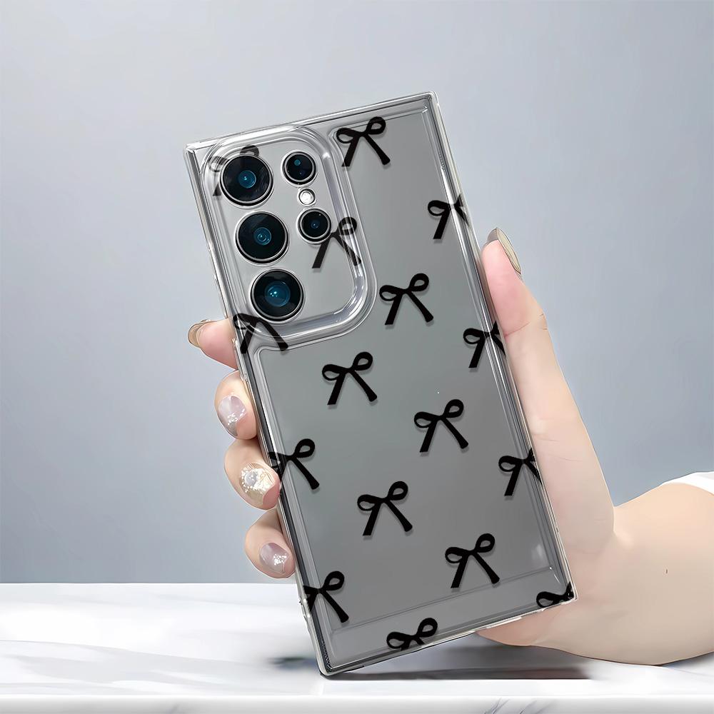 Чехол для телефона Медведь с галстуком-бабочкой Для Samsung S20 S21 FE S22 S21 S20 S20 S10 Note 10 20 S23 S24 S25 Plus Ultra Прозрачный Мягкий Чехол Funda