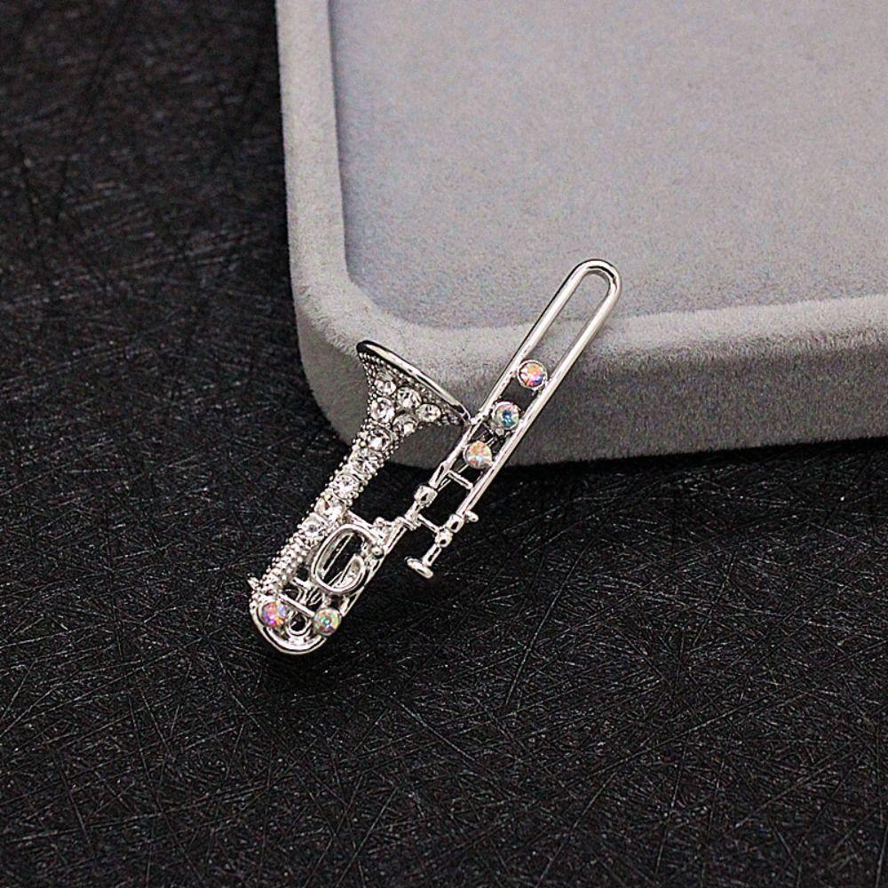 Sense Trombone Sax Korean Style Badge Women Brooch Music Score Brooch Musical Instruments Brooch