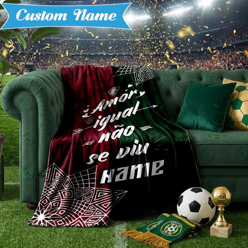 Custom Name Love Equality Fluminense Blanket Lightweight Ideal Bedding Blanket Perfect for Travel, Camping, Living Rooms, Sofas, Christmas gift