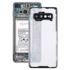 Для Samsung Galaxy S10 SM-G9750 G975F Прозрачная задняя крышка аккумулятора с крышкой объектива камеры